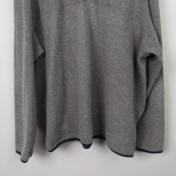 Eddie Bauer Grey Fleece 1/4 snap-down pullover 2XL - Picture 3 of 8